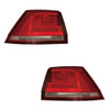 For VW Golf Mk7 Estate 5/2013-On Red &amp; Clear Rear Tail Lights Lamps Pair OS NS