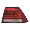 For VW Golf Mk7 Hatch 10.12-On Outer Rear Tail Light Lamp Smoked Red Clear OS