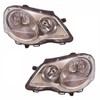 For VW Polo Mk4 Excluding Gti 6/2005-3/2010 Headlights Headlamps Pair OS NS