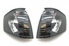 Front Indicators Clear Black Crystal-Look Pair For Mercedes W202 94-99 - On
