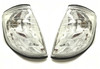 Front Indicators Detector Spare Part Clear Chrome Pair For Mercedes W140 91-98