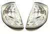 Front Indicators Detector Spare Part Clear Chrome Pair For Mercedes W140 91-98