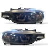LHD For BMW 3 Series F30 F31 2011-15 Black LED DRL Double U Projector Headlights