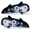 LHD Right Left OS NS CCFL Projector Headlights Pair Clear Black Vauxhall Tigra 94-00