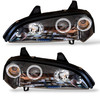 LHD Right Left OS NS CCFL Projector Headlights Pair Clear Black Vauxhall Tigra 94-00