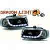 LHD Projector Headlights LED Dragon DRL Lights Black Seat Ibiza Cordoba 95-99