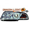 LHD Projector Headlights Pair LED Dragon DRL Lights Clear Chrome Audi A4 8D2 94-98