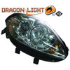 LHD Projector Headlights Pair LED Dragon DRL Lights Clear Chrome Fiat Bravo 07-On