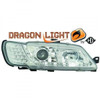 LHD Projector Headlights Pair LED Dragon DRL Lights Clear Chrome Peugeot 306 II 97-01