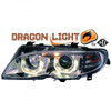 LHD Projector Headlights Pair LED Dragon DRL Lights Clear Chrome H7 H1 BMW E46 01-05
