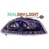 LHD Projector LED DRL Headlights Headlamp Pair Clear Black Seat Ibiza 02-08