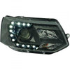 LHD Projector LED DRL Headlights Pair Clear Black H7 H1 VW T5 Multivan 09-15