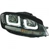 LHD Projector LED DRL Headlights Pair Clear Black Strip VW Golf VII 12-On