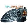 LHD Projector LED DRL Headlights Pair Clear Chrome Mercedes-Benz W204 07-11