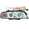 LHD Right Left CCFL Projector Headlights Pair Clear Chrome BMW 5 Series E39 95-00