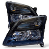 RHD LHD Angel Eye Projector Headlights Black Vectra C 2002-2005 Pair