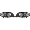 RHD LHD Projector Headlights Pair Angel Eyes Clear Black H7 H7 BMW X5 E53 99-03