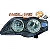 RHD LHD Projector Headlights Pair Angel Eyes Clear Black H7 H7 VW Passat 05-10