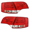 Back Rear Tail Lights For Audi A4 B7 Avant 11/04-03/08 With LED In Red-Clear