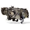 RHD LHD Xenon Headlight Pair Angel Eyes Clear Black D2S H7 BMW X5 E53 99-03