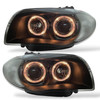 RHD LHD Projector Headlights Pair Angel Eyes Black BMW 1 Series E81 E87 04-11