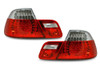 Back Rear Tail Lights Lamps For BMW E46 Saloon 09/01Red-Clear Crystal-Look LED