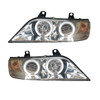 LHD Projector Headlights Pair Angel Eyes Clear Chrome H1 BMW Z3 Roadster 95-02