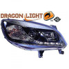 LHD Projector Headlights Pair LED Dragon DRL Lights Clear Black H1 H1 Vauxhall Zafira 99-05