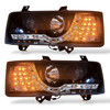 LHD Projector Headlights Pair LED Dragon DRL Lights Clear Black VW T4 Transporter 90-03
