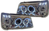 LHD Projector Headlights Pair Angel Eyes Clear Chrome Peugeot 205 83-96
