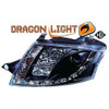 LHD Projector Headlights Pair LED Dragon DRL Lights Clear Black H7 H1 Audi TT 98-06