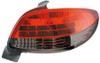 Back Rear Tail Lights Lamps Red-Black Crystal-Look LED Pair For Peugeot 206