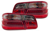 Back Rear Tail Lights Lamps Red-Clear LED Pair For Mercedes W210 95-02