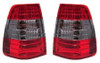 Back Rear Tail Lights LED Red-Black Red Pair For Mercedes S124 Estate Wagon