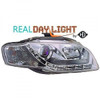 LHD Projector LED DRL Headlights Pair Clear Chrome Audi A4 Avant 8E 04-07