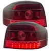 Back Rear Tail Lights Pair Set LED Clear Black for Audi A3 2003-08