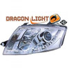 LHD Projector Headlights Pair LED Dragon DRL Lights Clear Chrome H7 H1 Audi TT 98-06
