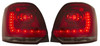 LHD Back Rear Tail Lights Lamps For VW Polo 6R 2009+ LED Dark Red Smoked