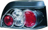 Back Rear Tail Lights Pair Set Clear Black Renault Clio 91-98