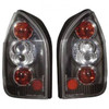 Back Rear Tail Lights Pair Set Clear Black Vauxhall Zafira 99-05