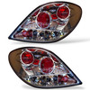 Back Rear Tail Lights Pair Set Clear Chrome Peugeot 207 06-12