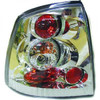 Back Rear Tail Lights Pair Set Clear Chrome Vauxhall Astra G 97-04 hatch