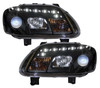 For VW Touran 03-06 And Caddy 2005+ Black DRL Projector Headlights Lamp