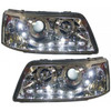 Chrome DRL LED Projector Headlights For VW Caravelle Transporter T5 03-09