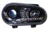 Black DRL-Look Devil Eye Headlights Lamp Part For VW Golf Mk4 08/97-10/03
