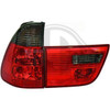 Back Rear Tail Lights Pair Set Clear Red Smoke BMW X5 E53 99-06