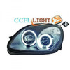 LHD OS NS CCFL Projector Headlights Pair Clear Black For Mercedes SLK R170 96-04