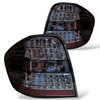Back Rear Tail Lights Pair Set LED Clear Black Mercedes-Benz W164 05-08
