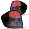 Back Rear Tail Lights Pair Set LED Clear Black Mercedes-Benz W164 05-08
