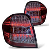 Back Rear Tail Lights Pair Set LED Clear Black Mercedes-Benz W164 05-08